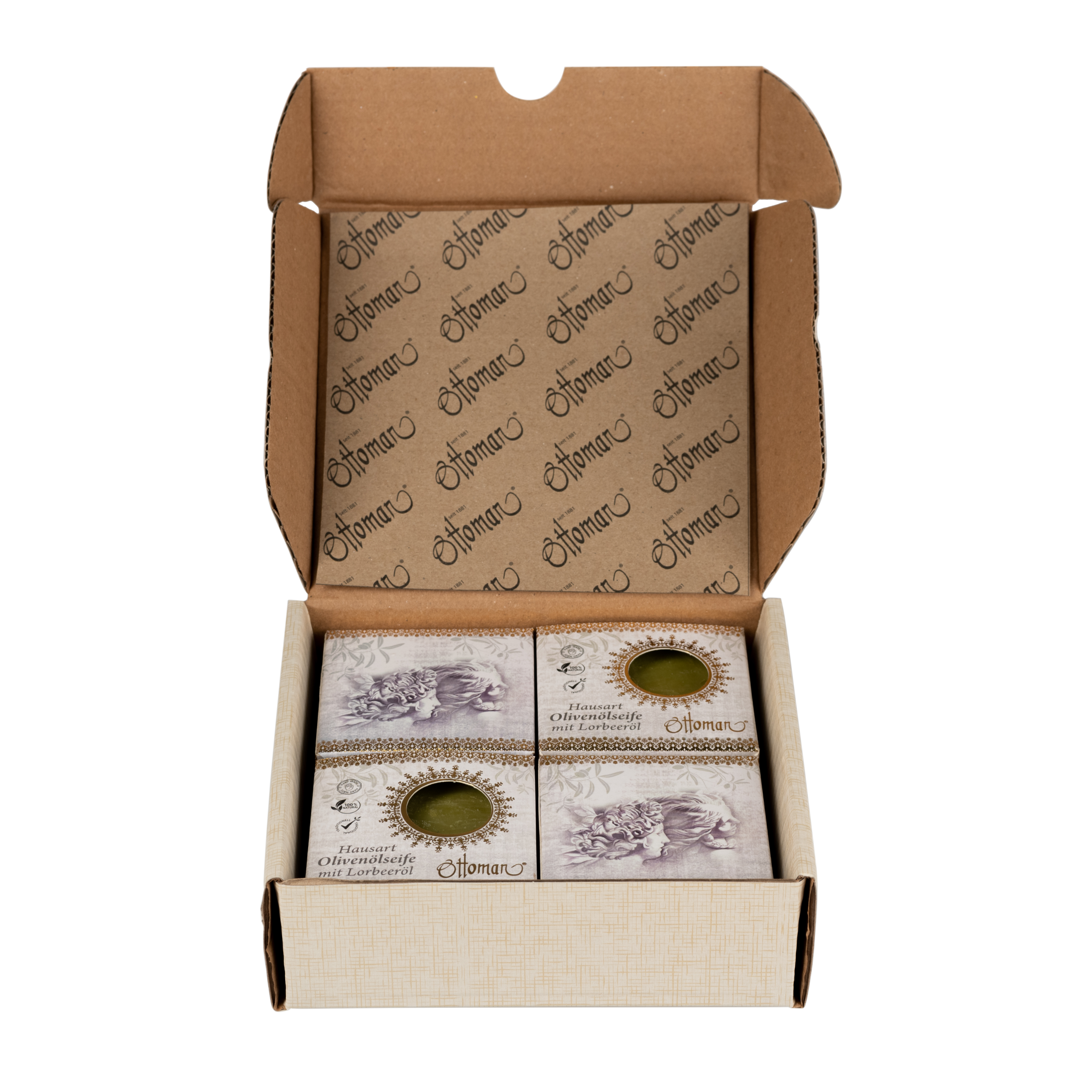 Soap Collection 4x 200g Hausart Green in Giftbox
