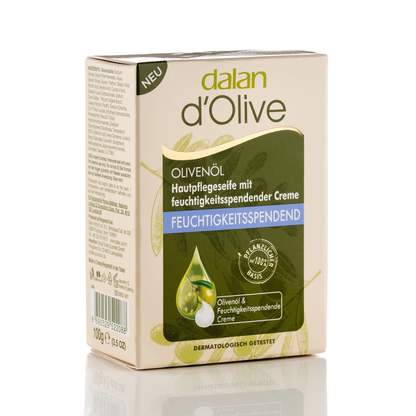 Dalan d'Olive Skin Care Soap with Moisturizing Cream 100g